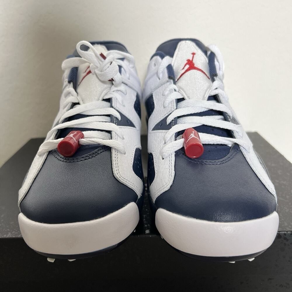 Nike Air Jordan Retro 6 G NRG Golf Shoes White/Navy DV1376-101 Men Size 7.5 New - Picture 3 of 9
